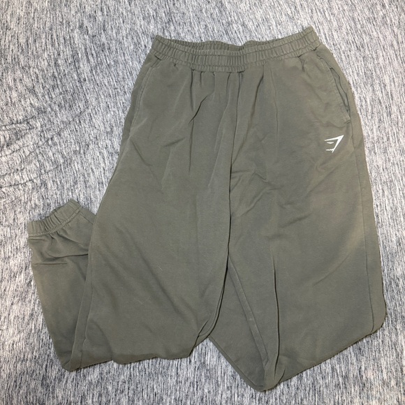 Olive Gymshark Fleece Training Joggers - Picture 2 of 4